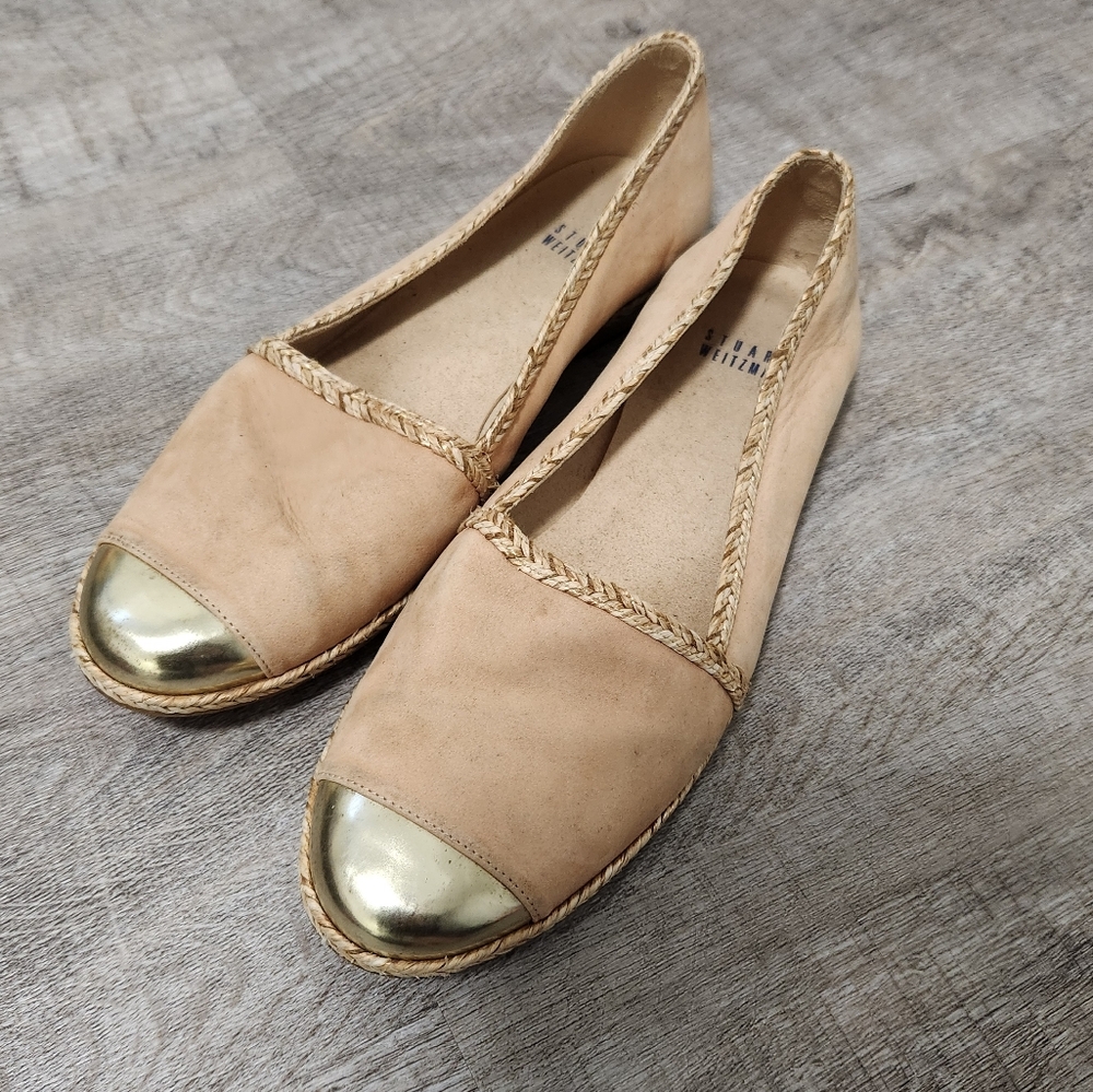 Stuart Weitzman Tan Espadrille Flats Size 7½